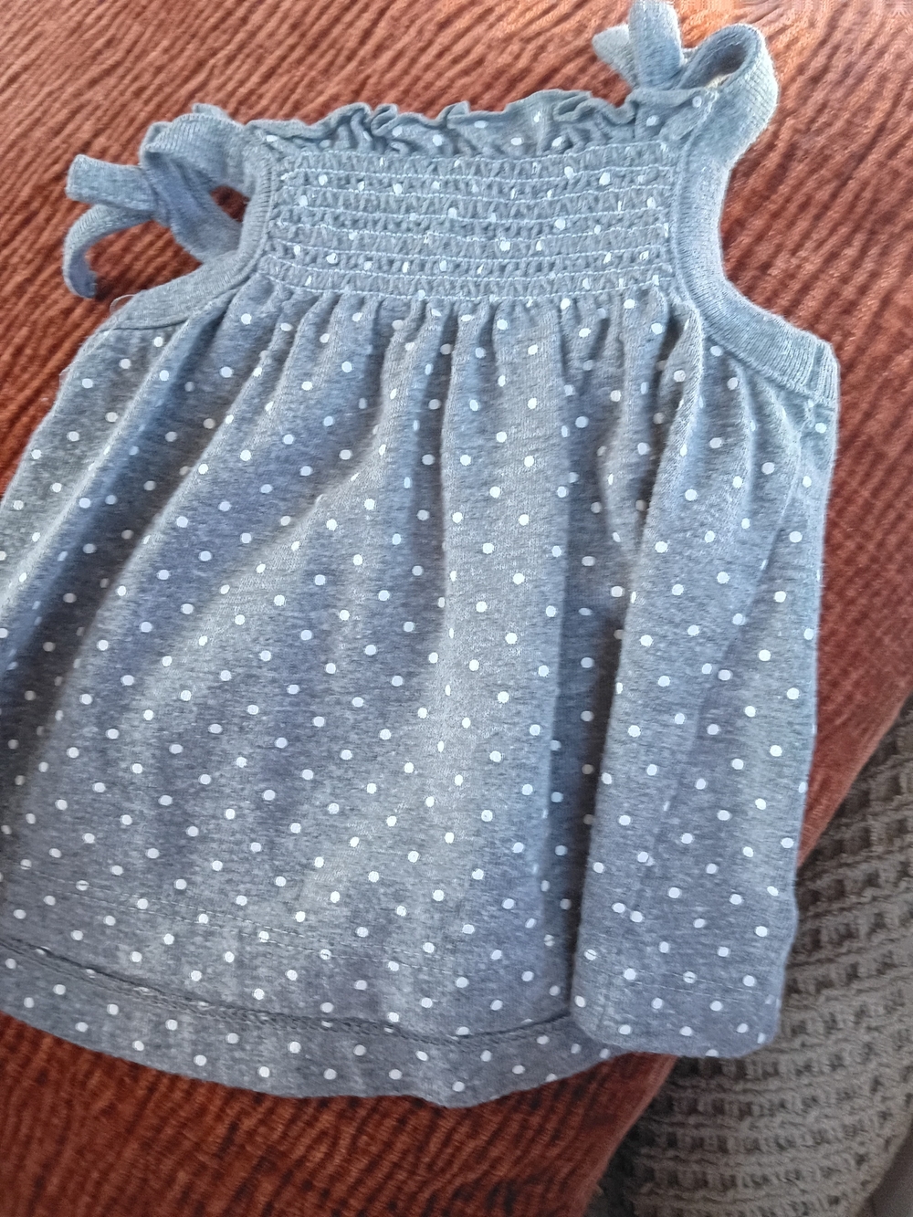 Circo Grey Polka Dot Knit Tank Top